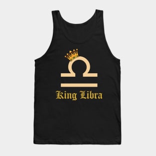 King Libra Birthday Crown September October Tank Top